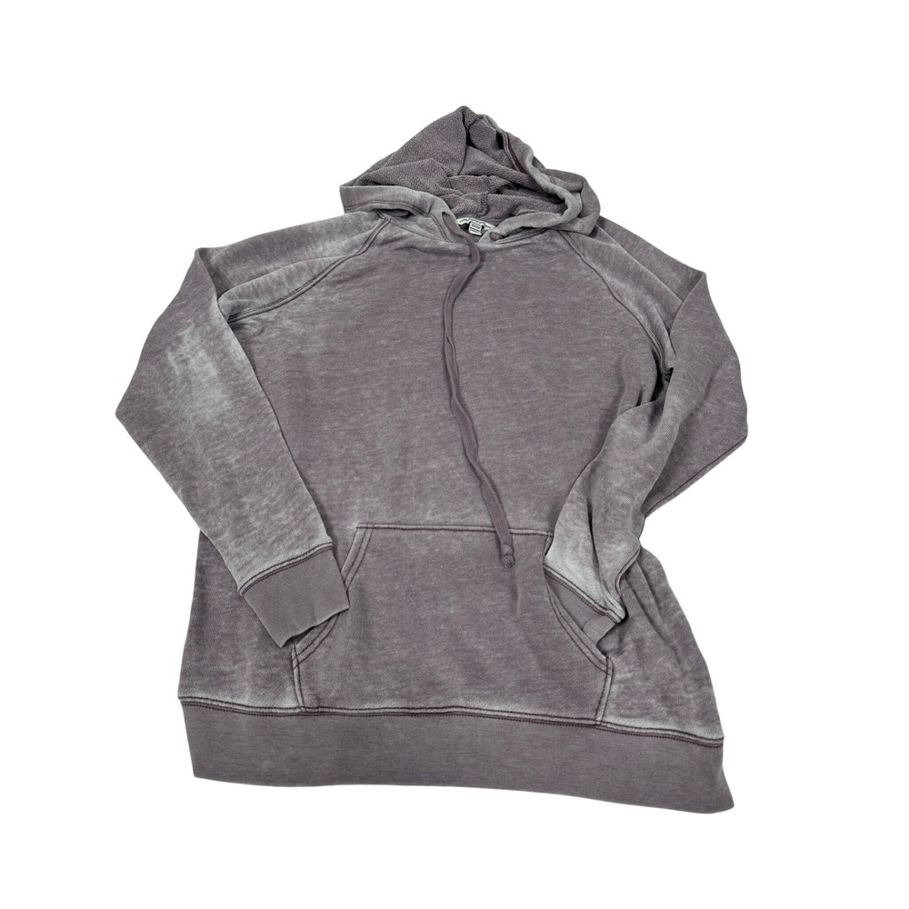 American Eagle Outfitters Womens Purple Acid Wash Raglan Pullover Hoodie Small